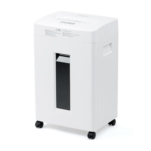 サンワダイレクト シュレッダー 業務用 連続使用 60分 細断枚数17枚 クロスカット 23L ホッチキス対応 ホワイト 400-PSD079W