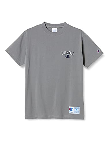 [チャンピオン] Tシャツ 半袖 速乾 グラフィックロゴ刺繍 ジョックタグ付きショートスリーブTシャツ C3-T349 メンズ ダークグレー M