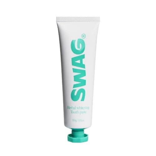 SWAG(スワッグ) ホワイトニング 歯磨き粉 口臭ケア Herbal whitening スーパーミント キシリトール配合 100g (歯磨き粉) 公式ライセンスシール付き