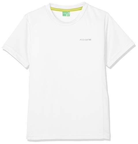 [エー・ディー・ワン] MEGA Dry メガドライ 吸水速乾 Tシャツ カットソー 半袖 ジュニア クルーネック クール ボーイズ ガールズ Dry/メガドライ ホワイト 日本 140cm (日本サイズ140 相当)
