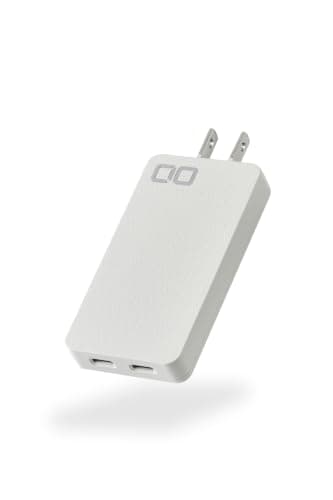 CIO NovaPort SLIM DUOII 65W2C PD急速充電器 USB-C×2 180°スイングプラグ 薄型軽量70g (ホワイト)