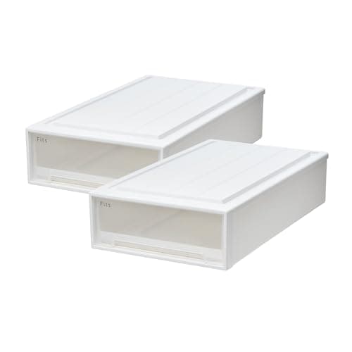 【通販限定2個セット】天馬 収納ボックス フィッツケース 押入れ 幅44×奥行74×高さ18cm 収納ケース 衣装ケース 74-44S