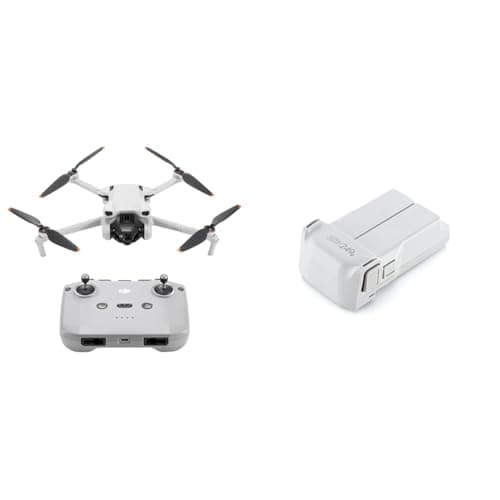 DJI Mini 3 + 【国内正規品】DJI Mini 3 インテリジェント フライトバッテリー – 4K HDR動画撮影、38分飛行時間、縦向き撮影、インテリジェント機能多数搭載、折りたたみ式軽量ミニカメラドローン