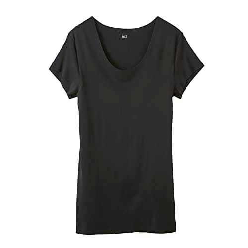[グンゼ] インナーシャツ YG in.T(インティー) CUT OFFシリーズ クルーネックTシャツ 汗取りパッド付メンズ ブラック LL