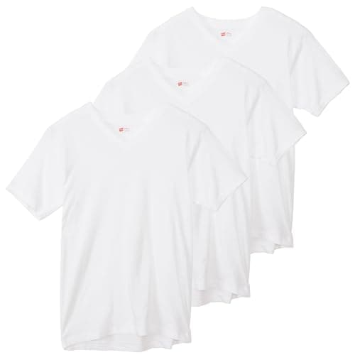 半袖シャツ 半袖 3枚組 綿100％ 丸胴仕様 3P 赤ラベルVネックTシャツ HM2145K-010-M