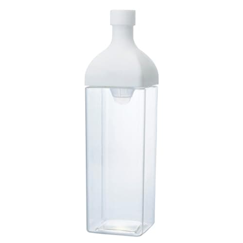 HARIO(ハリオ) カークボトル 1200ml ホワイト 樹脂製 縦横 ピッチャー 茶こし付き 日本製 KAB-120-W