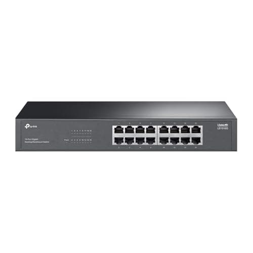 TP-Link スイッチングハブ 16ポート ギガ LAN ハブ 1000Mbps 金属筐体 ファンレス 省エネ ラックマウント hub メーカー保障5年 LS1016G 【Amazon.co.jp限定】