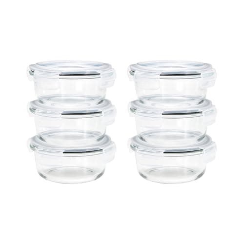 シービージャパン 耐熱ガラス 保存容器 ラウンド 400ml 6個セット つくりおき 冷凍 電子レンジOK 食器洗浄機OK 熱湯消毒OK atomico
