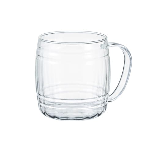 HARIO(ハリオ) 耐熱グラス バレル 620mL ビール グラス ジョッキ 食洗機 電子レンジ 使用可 耐熱ガラス 日本製 HGB-620-M