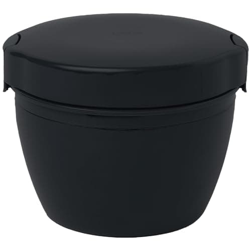 【食洗機対応】アスベル 保温弁当箱 ランチジャー カフェ丼 800ml ご飯2杯分 2段 真空断熱 大容量 たっぷりサイズ Ag+ 抗菌 ランチボックス 保温保冷 ブラック A3608 HLB-CD800S ASVEL