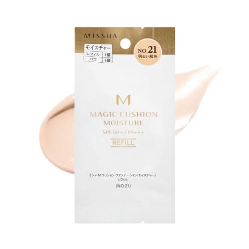 ミシャ M クッション ファンデーション (モイスチャー) レフィル(15g) (No.21 明るい肌色, 15g)