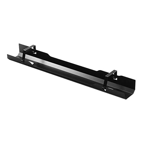 サンワダイレクト ケーブルトレー デスク下 幅90cm ネジ固定タイプ スチール製 耐荷重5kg ブラック 200-CT002BK