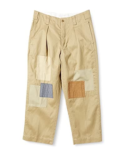 [チャンピオン] ブロークンチノパンツ クロップドパンツ 9分丈 パッチワーク仕様 C3-Q220 メンズ カーキ L