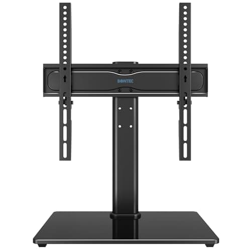 BONTEC 卓上テレビスタンド 24～60インチ対応 高さ調整 耐荷重40kg VESA400×400mm 強化ガラスベース
