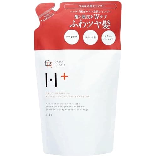 DRH+ デイリーリペアH+ スカルプシャンプー 【ヘマチン エイジングケア ダメージ補修】詰め替え 350ｇ ギャランティカード付DRH+ スカルプシャンプー 350ml 詰替え ヘマチン アミノ酸 毛髪ダメージ補修 ギャランティカード付