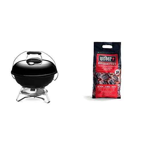 Weber(ウェーバー) バーベキュー コンロ 直径47cm ジャンボジョー キャンプ 焚火台 6-8人用【日本正規品10年保証】1211308 / 温度計付き 1211308 黒 47cm+ 炭4kg【日本正規品】 17590 黒