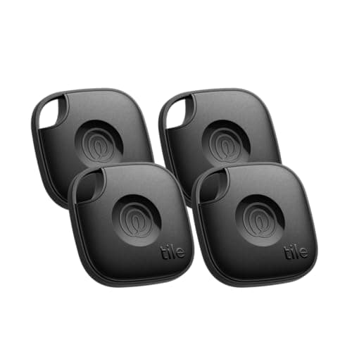 Life360 Tile Mate スタンダードモデル ブラック 4個パック/スマートトラッカー/スマートタグ/紛失防止タグ/置き忘れ防止/3年間電池交換不要/音を鳴らして場所をお知らせ/長距離接続/防水機能/Bluetooth接続範囲外でも探せる/小型/iOSとAndroidの両方に対応/カギやバッグに