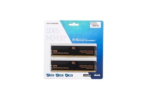 CFD販売 デスクトップPC用メモリ グラフェン 銅箔 ヒートシンク DDR5-5600 16GB×2枚 (32GB) 相性保証 288pin シー・エフ・デー販売 CFD Standard W5U5600CS-16GC46F