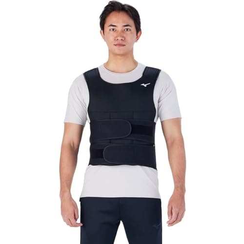 MIZUNO(ミズノ) トレーニング器具 ウエイトジャケット おもり18個付 重量調整可 最大負荷重量約10kg 脚・腰強化/体幹/下半身強化 C3JETB01