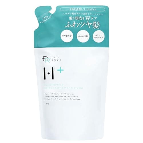 DRH+ トリートメント 350g ヘマチン アミノ酸 詰替え用 毛髪ダメージ補修 洗い流す ギャランティカード付