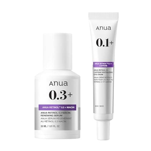 ANUA(アヌア)レチノール0.3ナイアシンセラム30ml+レチノール0.1カフェインアイクリーム 30g (美容液+アイクリーム) 2STEPセット 目元ケア 毛穴 ハリ 保湿 retinol niacin serum + retinol caffeine eye cream 乾燥肌 混合肌 スキンケア【公式・正規品】