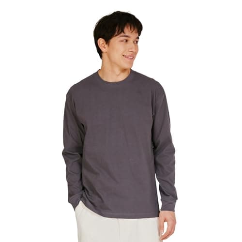 Tシャツ 長袖 丸首 BEEFY-T 綿100% 丸胴仕様 タグレス仕様 ビーフィロングスリーブTシャツ 1枚組 肉厚生地 無地 H5186-081-S