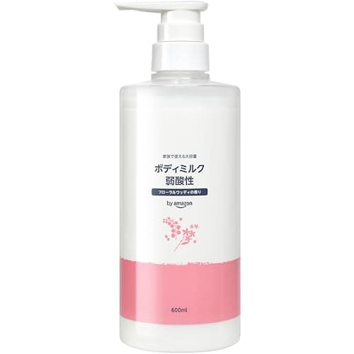 by Amazon 大容量 弱酸性ボディミルク 600ml フローラルウッディ