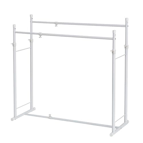 HEIAN SHINDO ハンガーラック ダブル 2段 押入れ クローゼット 縦横伸縮 ホワイト 幅75~130cm 高81~110cm 奥行40cm 総耐荷重26kg OHW-20 平安伸銅工業