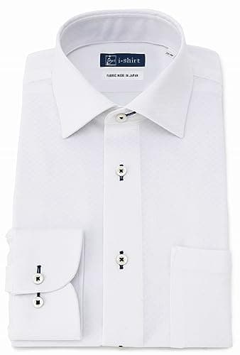 [i-Shirt(アイシャツ)]ワイシャツ i-shirt 完全ノーアイロン ストレッチ 速乾 長袖 アイシャツ メンズ 形態安定 メンズ ホワイト レギュラーサイズ 長袖ワイドカラーM15120001201 日本 4L86(首回り47cm×裄丈86cm) (日本サイズ4L相当)