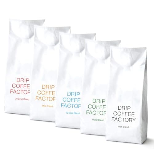ドリップコーヒーファクトリー 違いを楽しむ 5種 飲み比べ レギュラーコーヒー アソートセット 2.5kg 500g × 各1袋 合計5袋 コーヒー豆 2.5kg (粉 中挽き, 5種アソート)