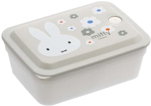 スケーター(Skater) 保存容器 銀イオン Ag+ 抗菌 ふわっと 盛れる パッキン 一体型 エアーバルブ付 1段 600ml ミッフィー モノトーン PAS6AG-A