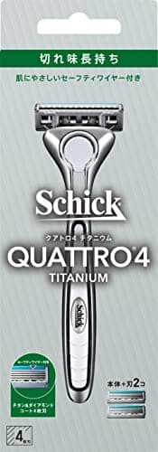 Schick(シック) クアトロ4チタニウム 4枚刃 ホルダー(刃付き+替刃1コ入) 男性用 髭剃り カミソリ