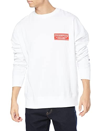 [チャンピオン] ロングスリーブTシャツ コットンUSA スクリプトロゴ Campus C3-U403 メンズ ホワイトＸレッド M