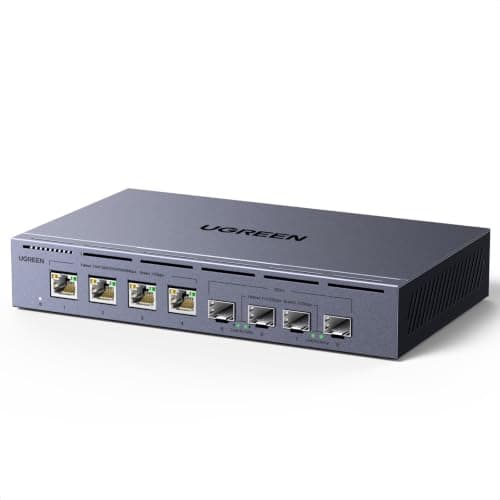 UGREEN 8ポート 10GbE スイッチングハブ 4×RJ45＋4×SFP+ 10G/5G/2.5G/1G対応 160Gbps