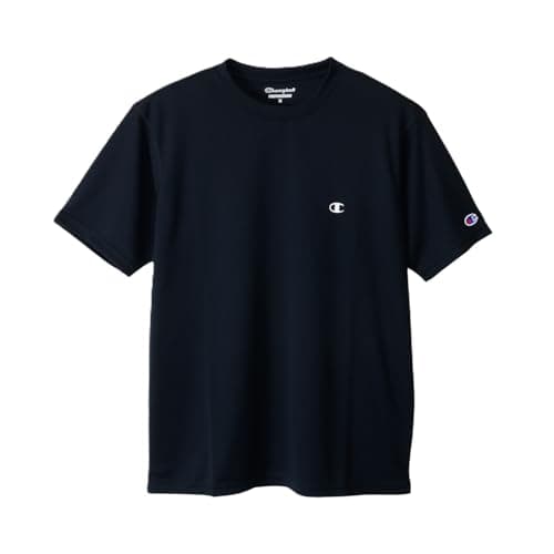 半袖シャツ 丸首 吸水速乾 UVカット ワンポイントロゴ ショートスリーブドライTシャツ トレーニング C8-TS310-090-M