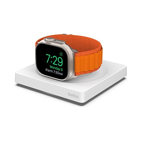 Belkin Apple Watch用ポータブル高速充電器 Apple Watch 8/7/Ultra高速充電対応 AirPods Pro 2充電対応 USB-Cケーブル(1.2m)付属 ホワイト WIZ015btWH