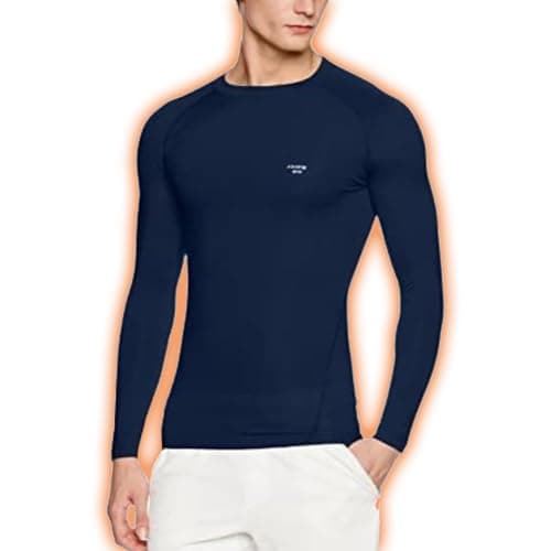 [エー・ディー・ワン] ヒートコンプレッション メンズ 裏起毛インナー 着圧 スポーツウェア 秋冬 あったか 防寒 保温 長袖 クルー [並行輸入品]