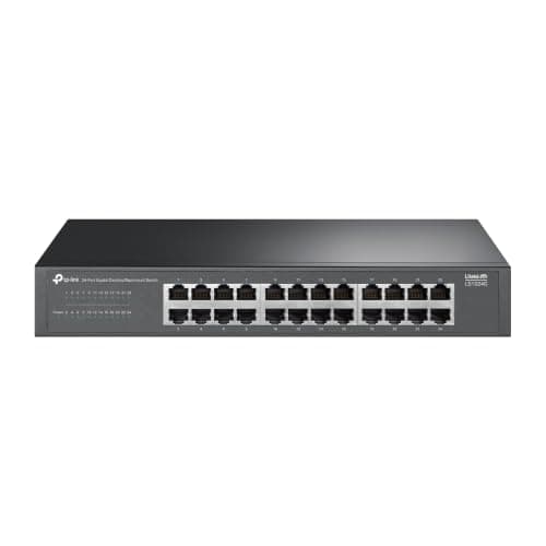 TP-Link スイッチングハブ 24ポート 10/100/1000Mbps 金属筐体 ラックマウント LS1024G メーカー保証5年