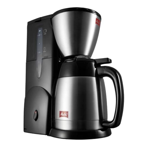 メリタ(Melitta) コーヒーメーカー ノアプラス ブラック【5杯用/ステンレス製二重構造ポット/アイスコーヒー/蒸らし機能搭載】