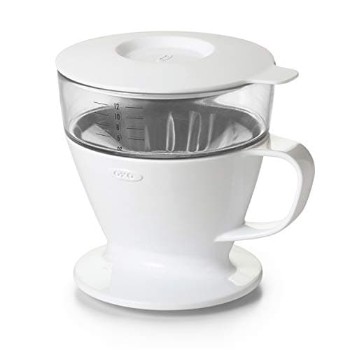 OXO オート ドリップ コーヒーメーカー 1～2杯用 360ml ホワイト 台形フィルター 食洗機対応 時短で簡単 コーヒードリッパー
