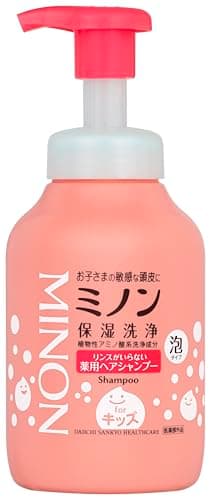 【Amazon.co.jp限定】 ミノン リンスがいらない薬用ヘアシャンプー 380mL サンプル付き 【医薬部外品】 赤ちゃんから使える 泡タイプ かゆみ フケ 弱酸性 低刺激性 無香料