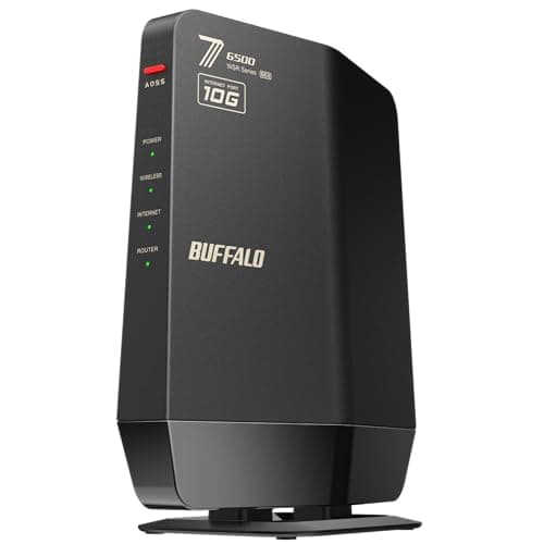 バッファロー Wi-Fi 7 ルーター 5764+688Mbps EasyMesh 有線10Gbps デュアルバンド WSR6500BE6P/N10G