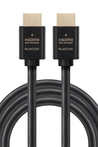 エレコム HDMI ケーブル 3m ウルトラハイスピード 4K(120Hz) 8K(60Hz) 【Ultra High Speed HDMI Cable認証品】 48Gbps 超高速 テレビ・パソコン・ゲーム機などに 7680×4320 eARC 黒 ECDH-HD21E30BK