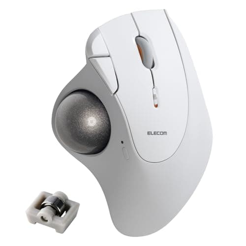 エレコム ワイヤレス トラックボール マウス IST PLUS (アイエスティー プラス) ベアリング Bluetooth×2 無線2.4GHz×1 マルチ接続 Windows/mac/iPad/Chrome/Android ホワイト M-IT11MRSAWH