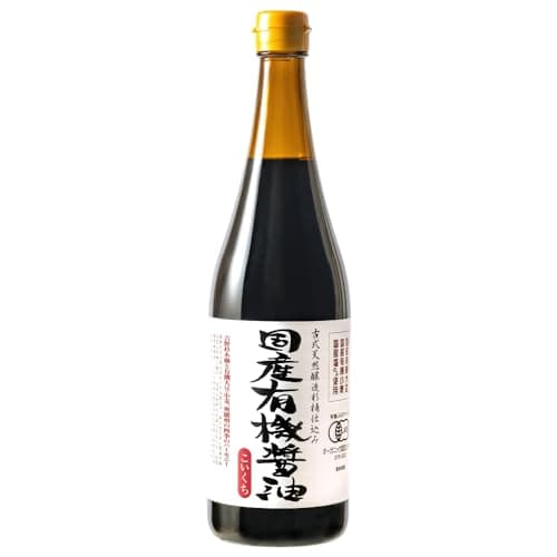 【Amazon.co.jp 限定】足立醸造 国産有機醤油 濃口 (720ml) 有機 オーガニック 国産 無添加 伝統の木桶仕込み 天然醸造