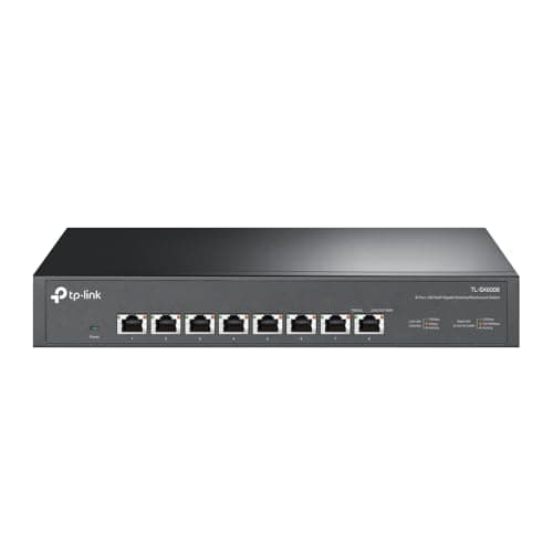 TP-Link スイッチングハブ 10gbps対応 8ポート 全ポート10g マルチギガ対応 ラックマウント/据え置き プラグ＆プレイ 金属筺体 設定不要 メーカー保証5年 TL-SX6008 【Amazon.co.jp限定】