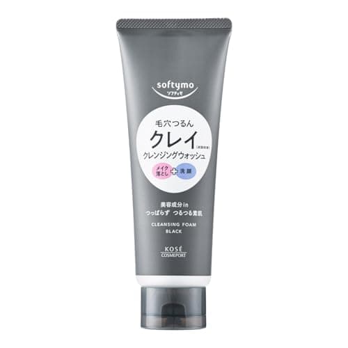 ソフティモ クレンジング ウォッシュ （ブラック）メイクも落とせる洗顔料 毛穴ケア クレイウォッシュ KOSE