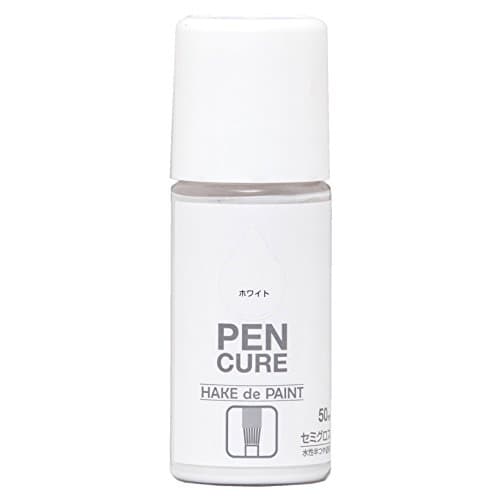 ニッペ ペンキ 塗料 ペンキュア HAKE de PAINT セミグロス 50ml ホワイト 水性 つやあり 屋内外 日本製 4976124352607