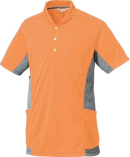 ミズノ 兼用ニットシャツ 襟付き [吸汗速乾/UVカット/ストレッチ] 医療 介護 リハビリ MZ0171 C-4 オレンジ 4L