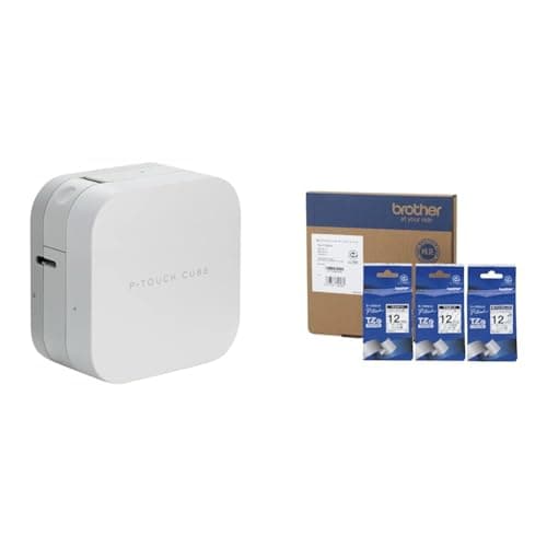 ブラザー工業 ブラザー ラベルライター ピータッチキューブ PT-P300BT (スマホ専用/3.5mm~12mm幅/TZeテープ) テープセット
